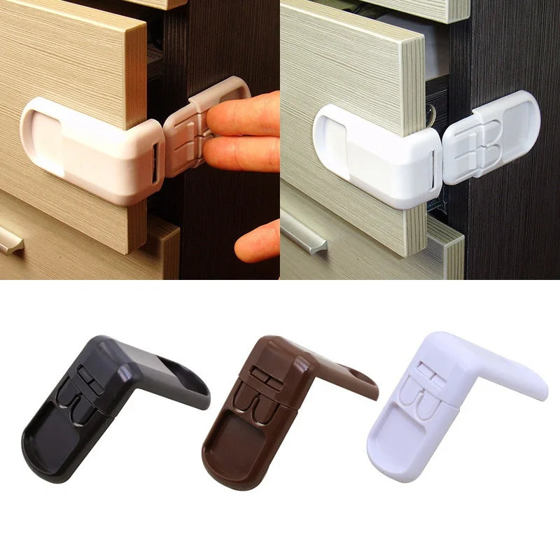 Baby Safety Drawer & Cabinet Locks – Double Snap Child Guard Baby Cabinet Lock Qme