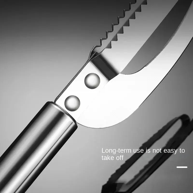 Stainless Steel Fish Scaler Knife & Boning Tool Set Fish Prep Tool Qme