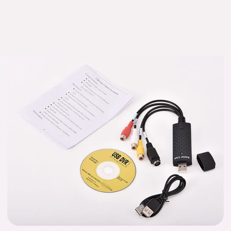 USB 2.0 Video Capture Card – VHS DVD to Digital Adapter 2-Pack Video Capture Adapter Qme