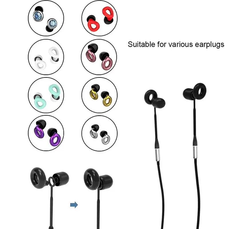 Magnetic Earplug Lanyard – BPA-Free Flexible Silicone Anti-Lost Earplug Lanyard Qme