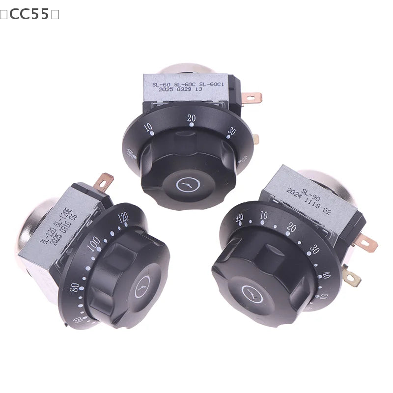 Mechanical Knob Timer Switch 60/90/120 Min with Bell 16A 250V Mechanical Timer Switch Qst