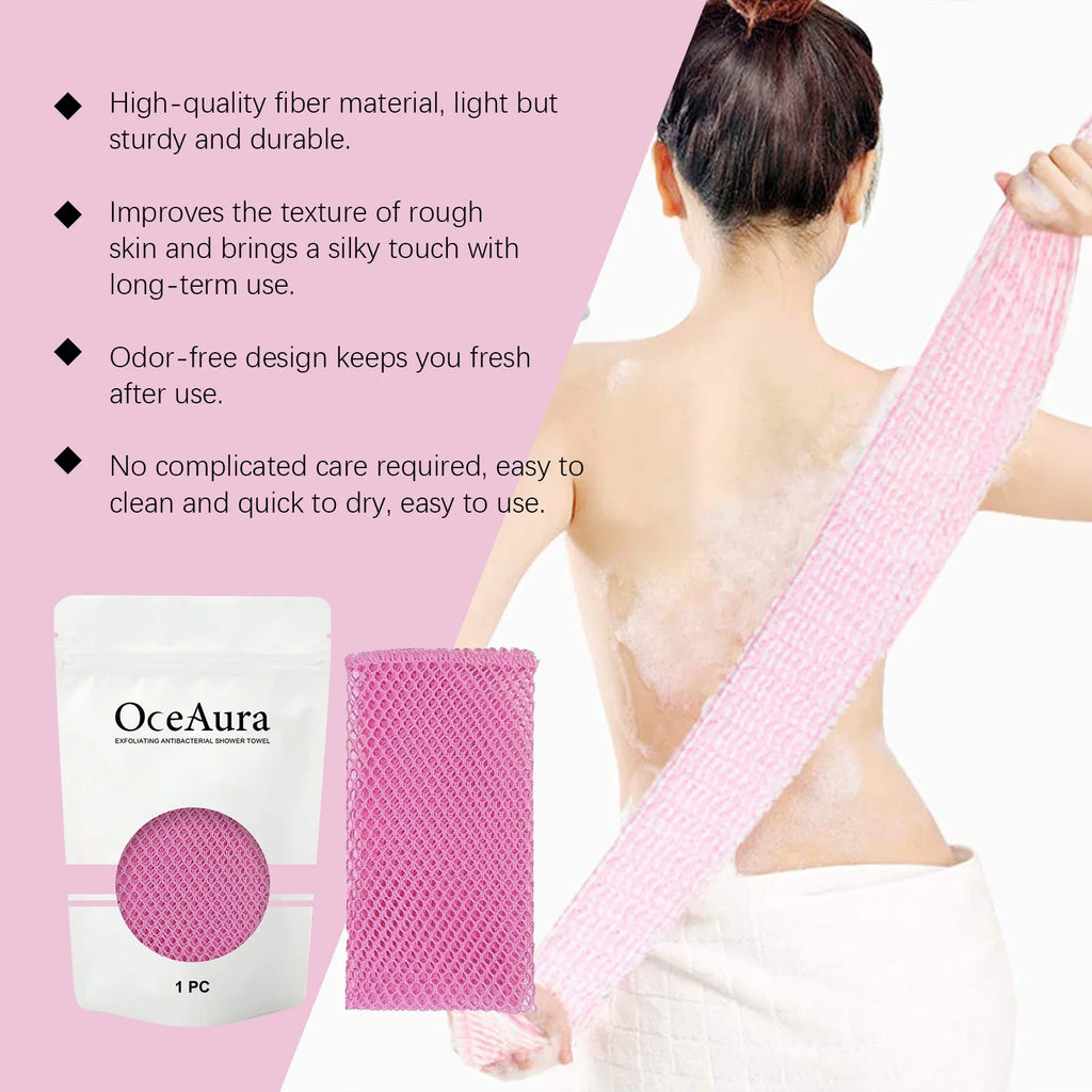 Carbon Fiber Back Scrubbing Exfoliating Towel | Bath Cloth Exfoliating Bath Towel Qme
