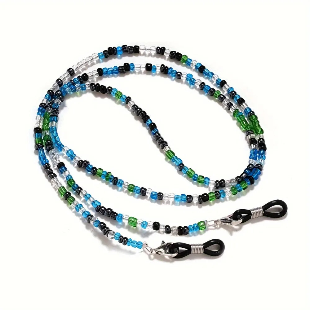 Beaded Glasses Chain Neck Strap – Anti-Drop Eyeglass Lanyard Eyeglass Chain Lanyard Qme