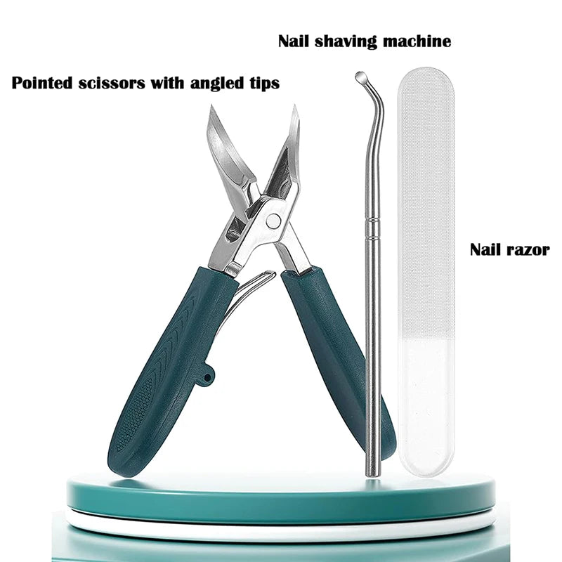 Wide Jaw Curved Blade Toenail Clipper – Anti-Splash Nail Kit Toenail Clipper Set Qst