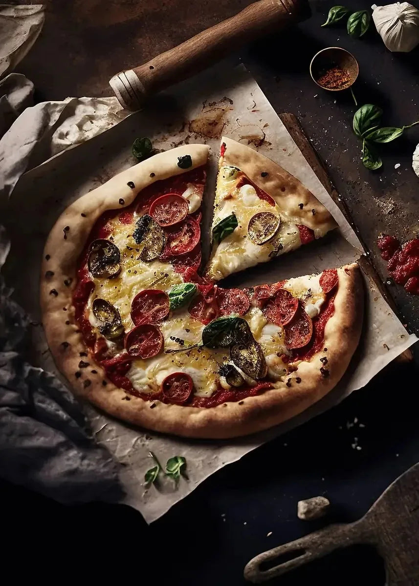 Pizza Wall Art Canvas Print – Kitchen & Home Décor Canvas Wall Art Qst PURPLE 20x30cm Unframed