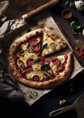 Pizza Wall Art Canvas Print – Kitchen & Home Décor Canvas Wall Art Qst PURPLE 20x30cm Unframed