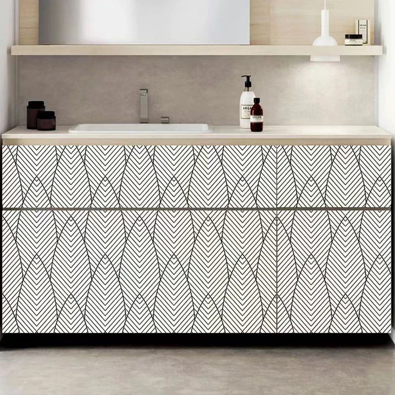 Black & White Geometric Peel & Stick Wall Contact Paper Peel & Stick Wallpaper Qme