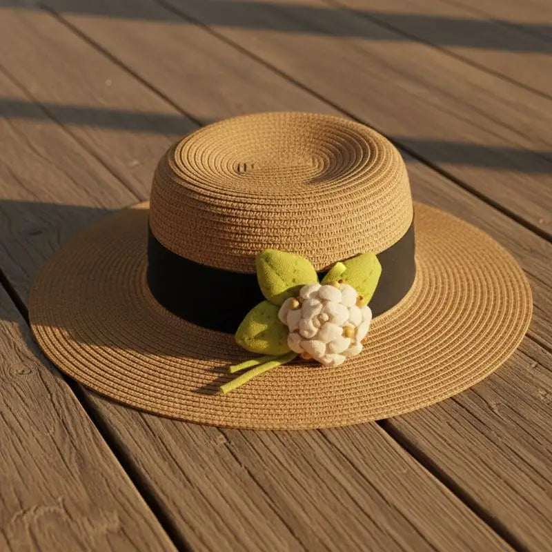 3D Hydrangea Brooch – Cotton Linen Floral Pin for Women Floral Brooch Pin Qst