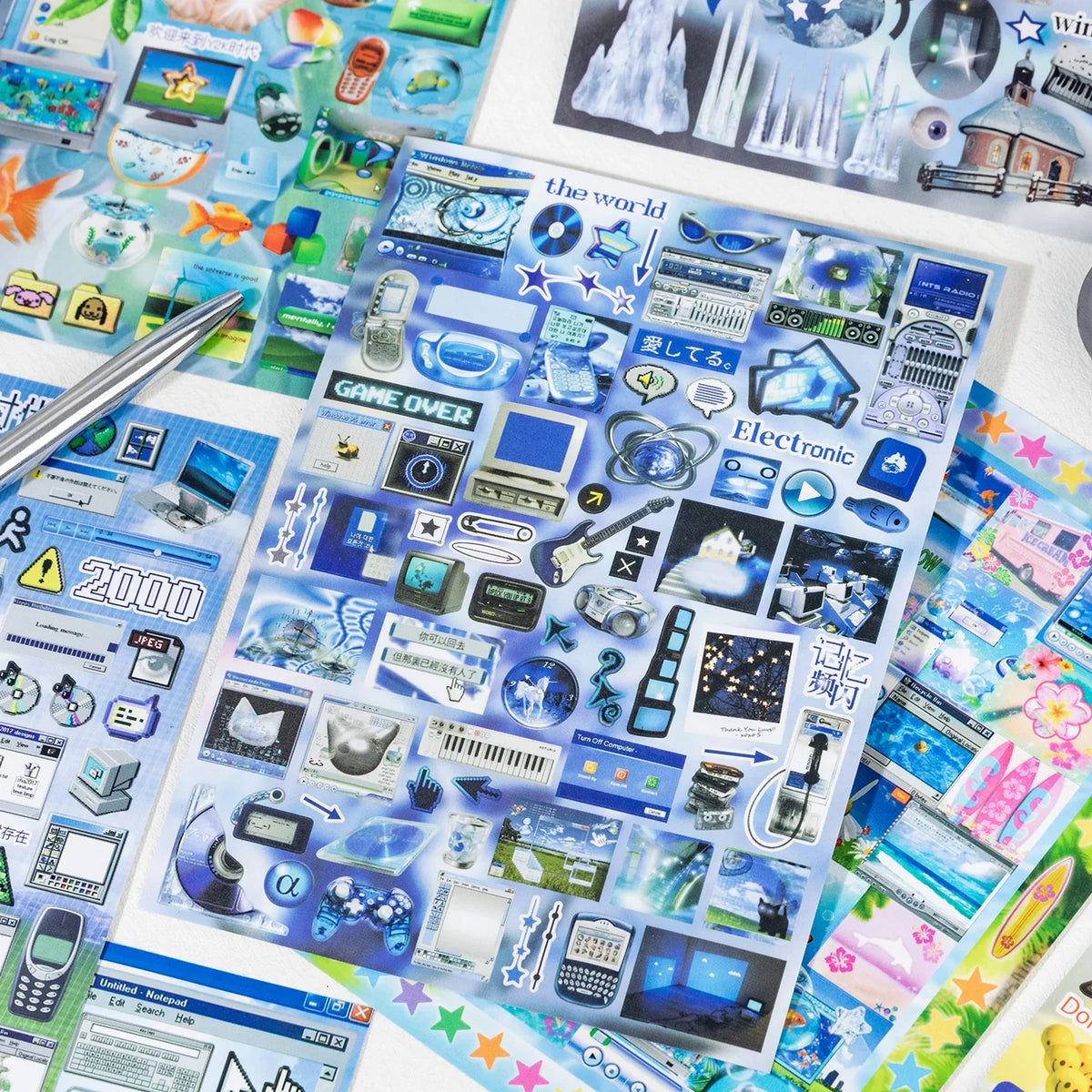 Y2K Retro Nostalgic Sticker Book – Decorative Collage Kit Decorative Sticker Book Qme
