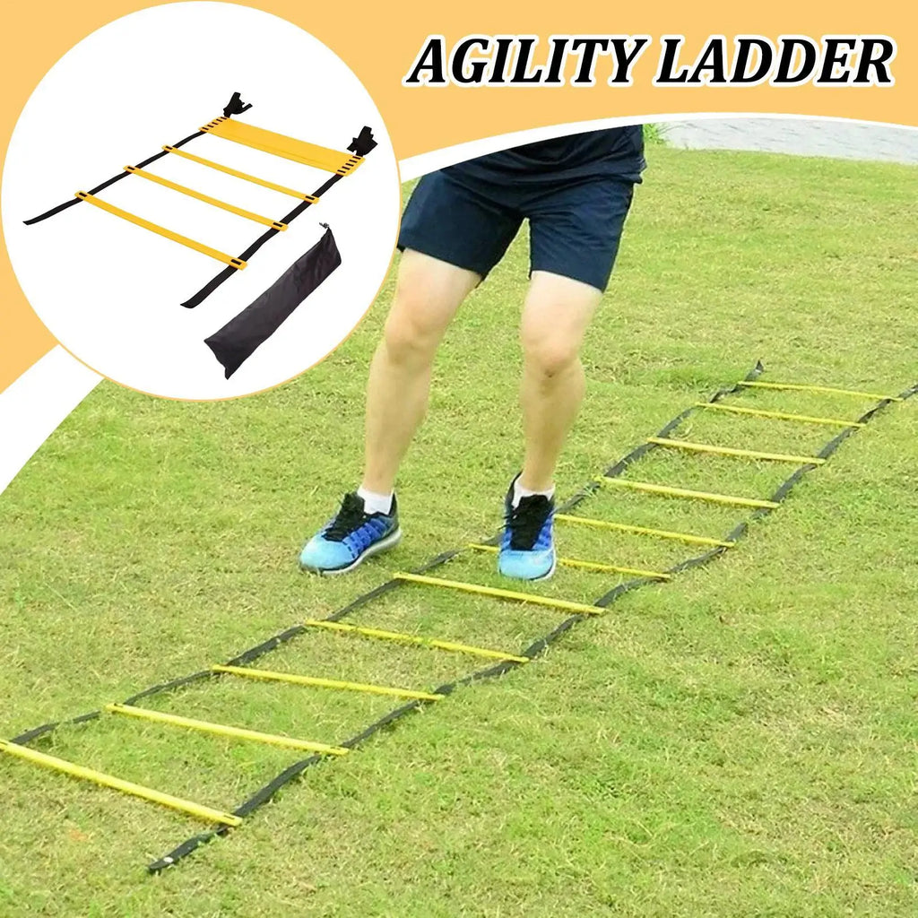 Soccer Agility Ladder Trainer with Storage Bag – 500cm Nylon Agility Ladder Trainer Qme