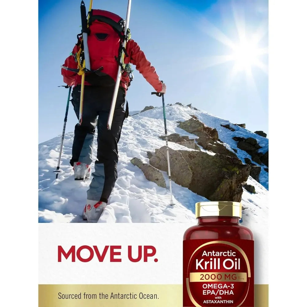 Antarctic Krill Oil 2000mg 120 Softgels | Omega-3 EPA DHA Astaxanthin Omega-3 Supplement Qst
