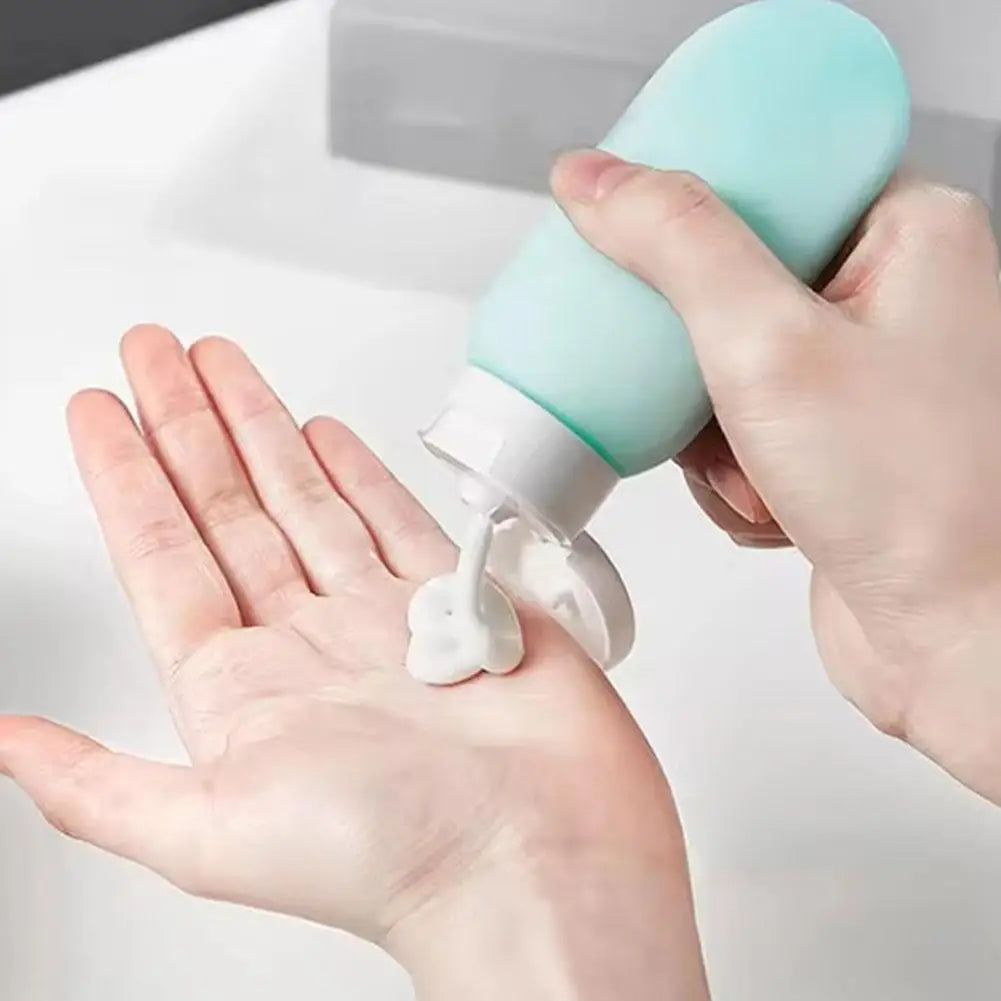 Refillable Silicone Travel Bottles for Shampoo & Lotion Travel Bottle Set Qme