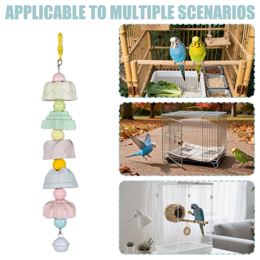 Bird Chewing Grinding Toy for Conures Parakeets & Parrots Bird Chewing Toy Qme