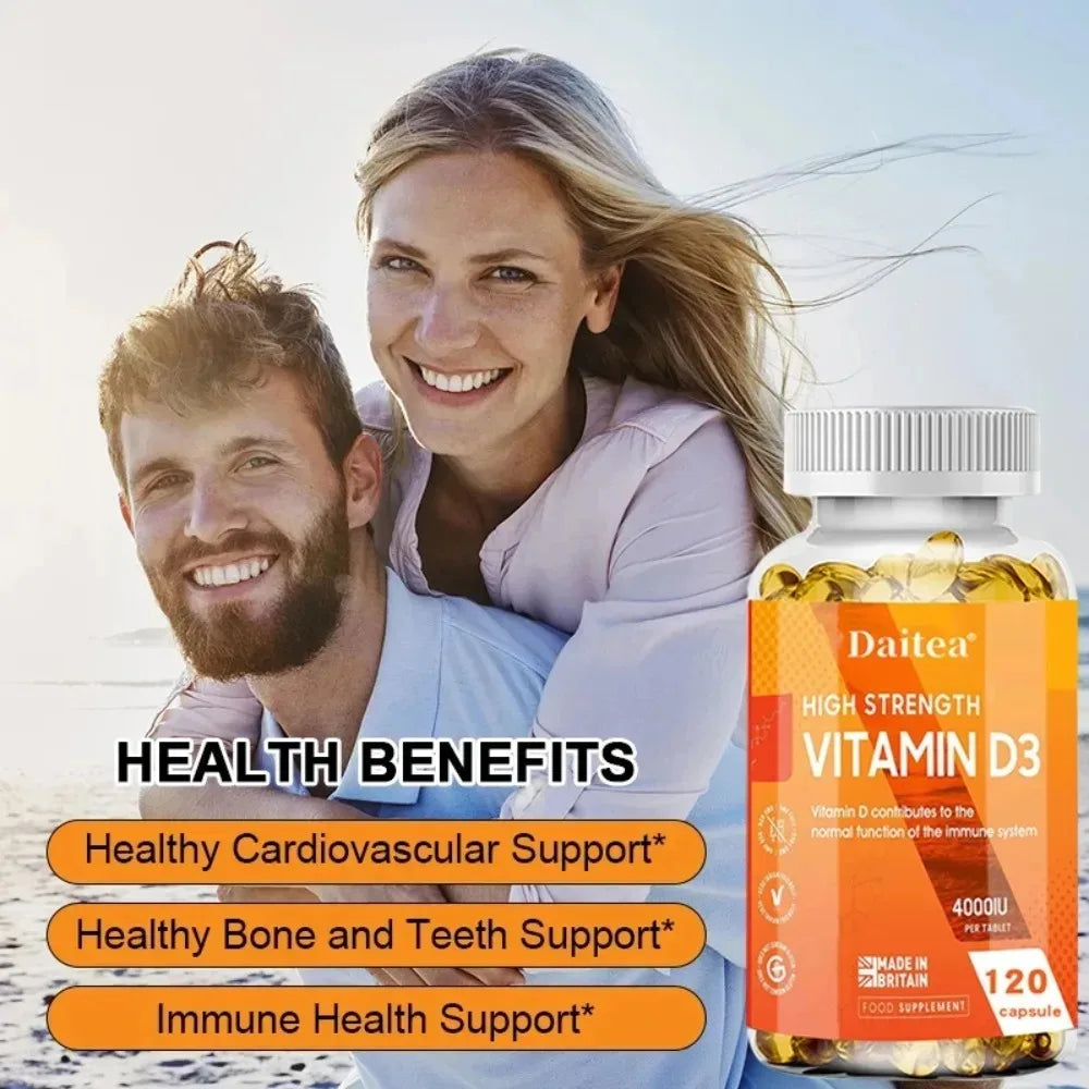 ZENVITALIZE Vitamin D3 120 Capsules – Immune & Bone Support Vitamin Supplement Qst
