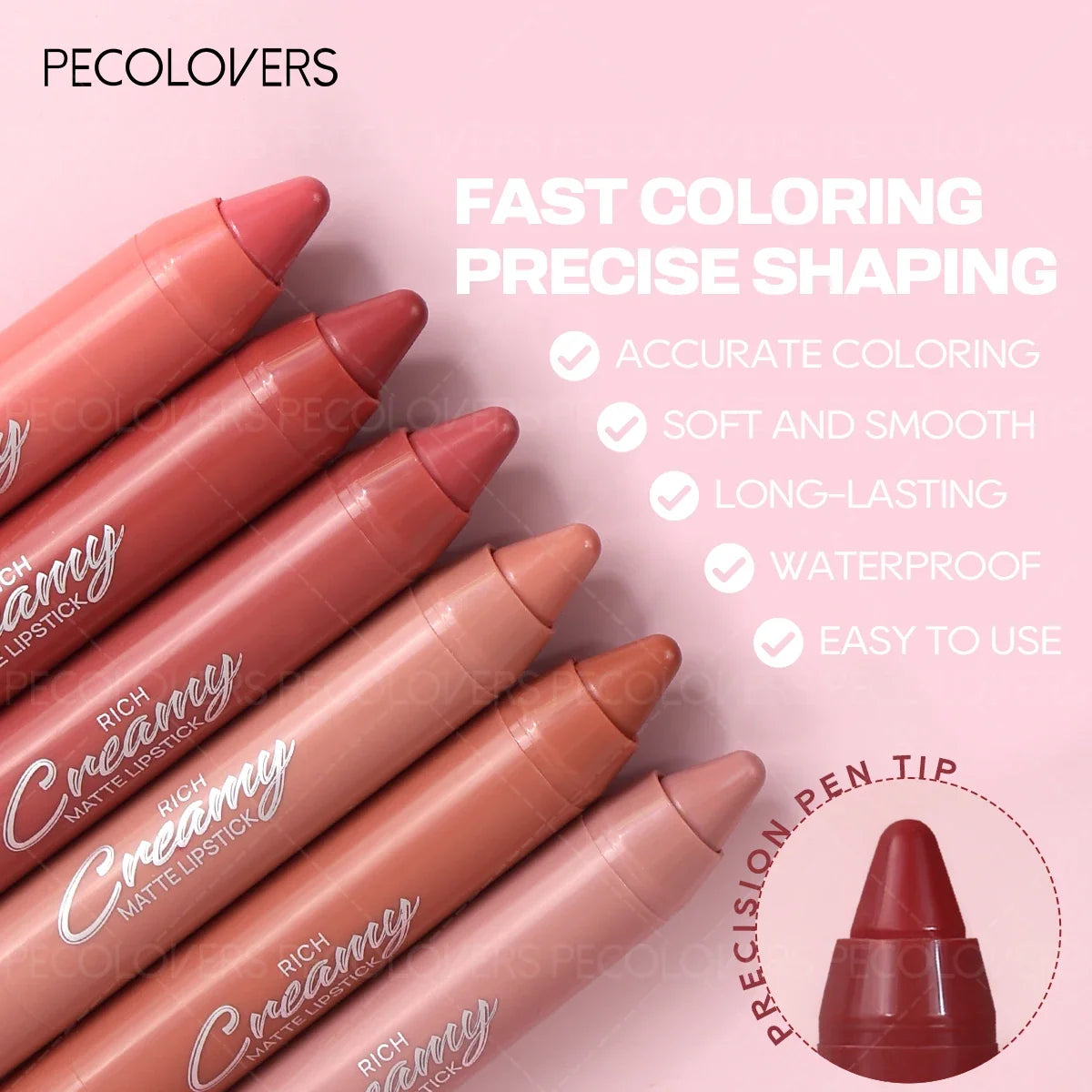Lip Liner Pencil – Contour & Define Lips | 8 Colors | Qme Lip Liner Pencil Qme