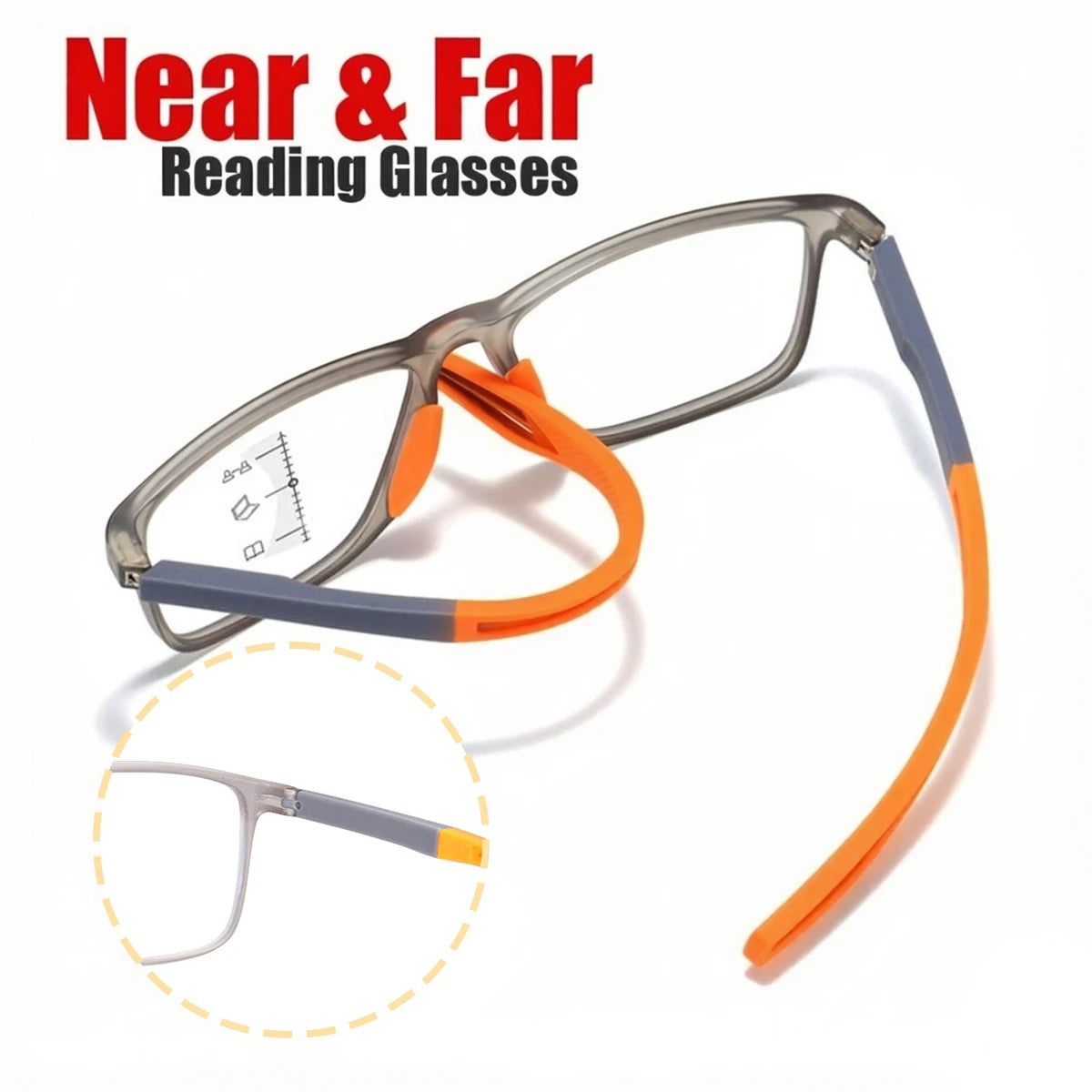 VOPHA Progressive Multifocal Reading Glasses Anti Blue Light TR90 Progressive Reading Glasses Qst