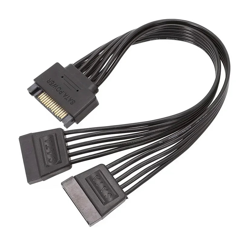 15-Pin SATA Power Splitter Cable 1 to 2/3/4 Port Adapter SATA Power Splitter Cable Qme