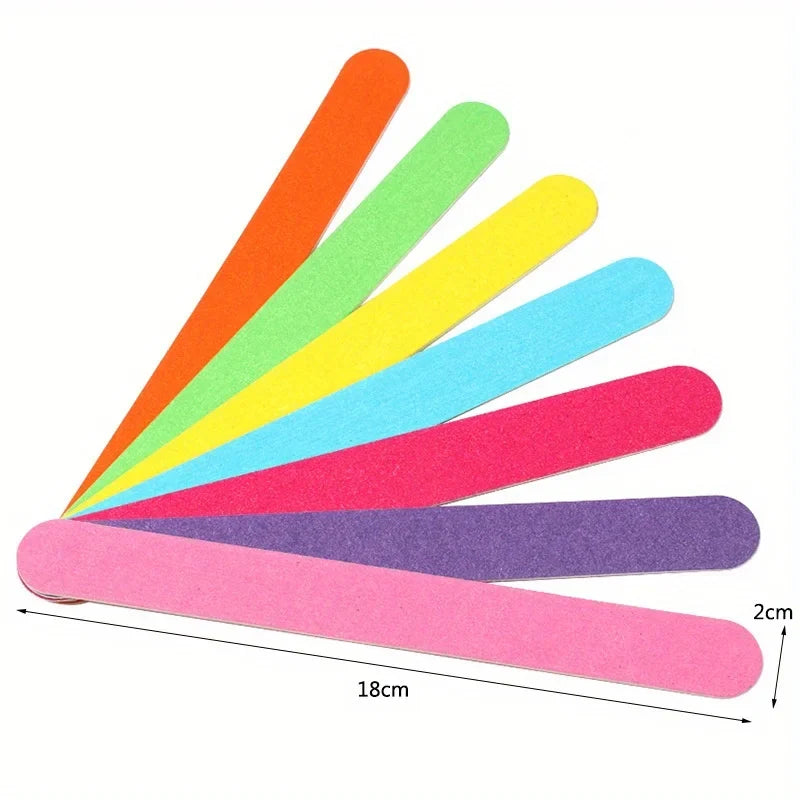 Double-Sided Wooden Nail Files – Comfortable Grip Manicure Nail File Set Qme