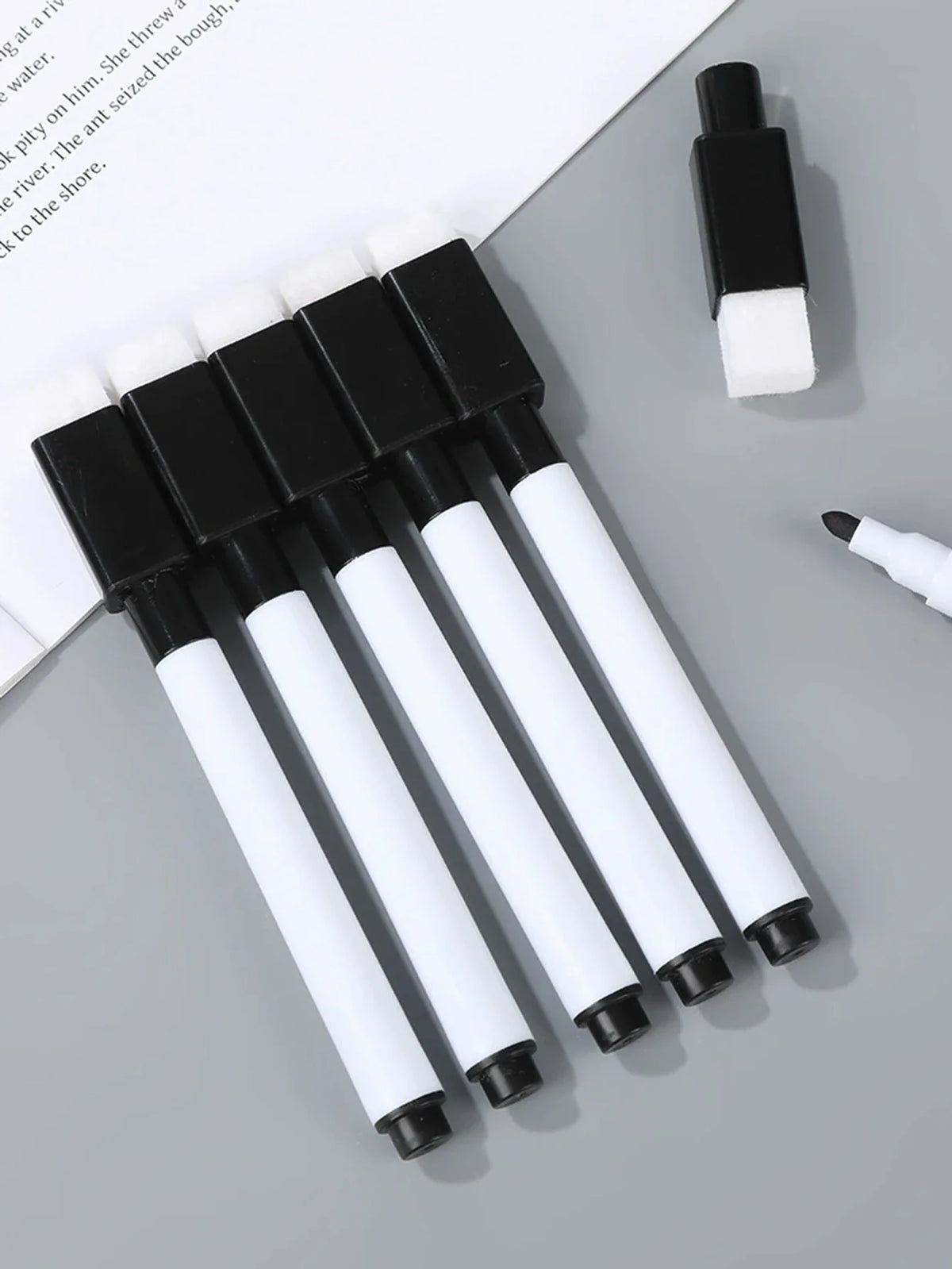Magnetic Dry Erase Markers 20-Pack Fine Tip with Eraser Cap Dry Erase Markers Qme