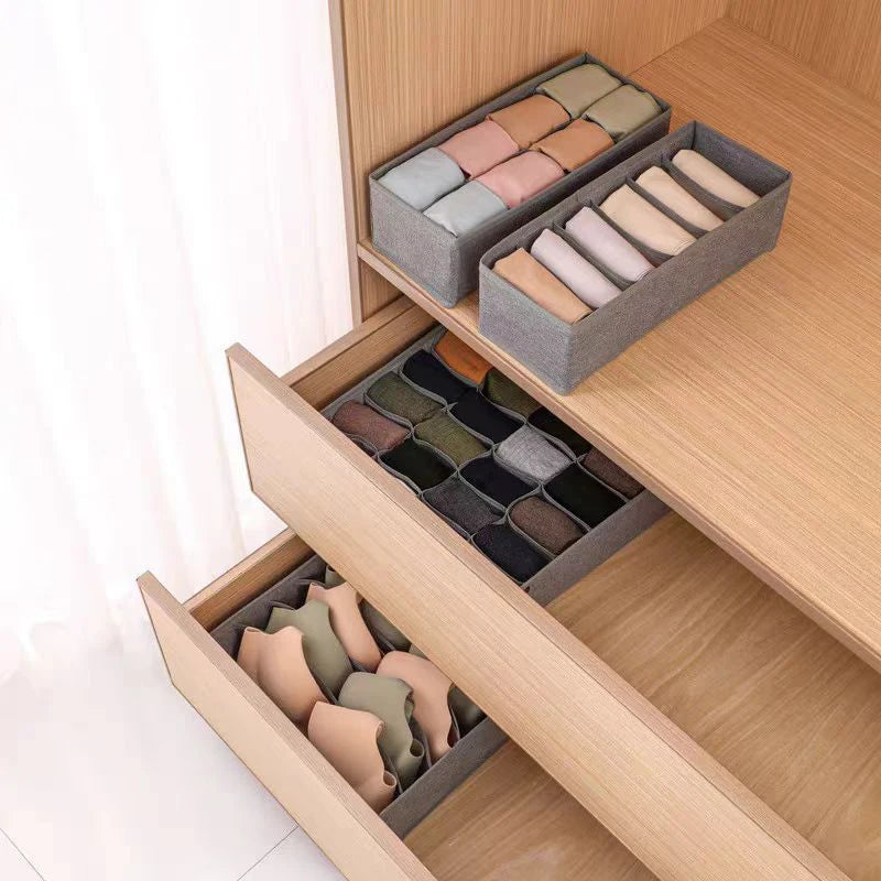 Drawer Organizer Box for Underwear, Socks & Bras Drawer Storage Organizer Qst