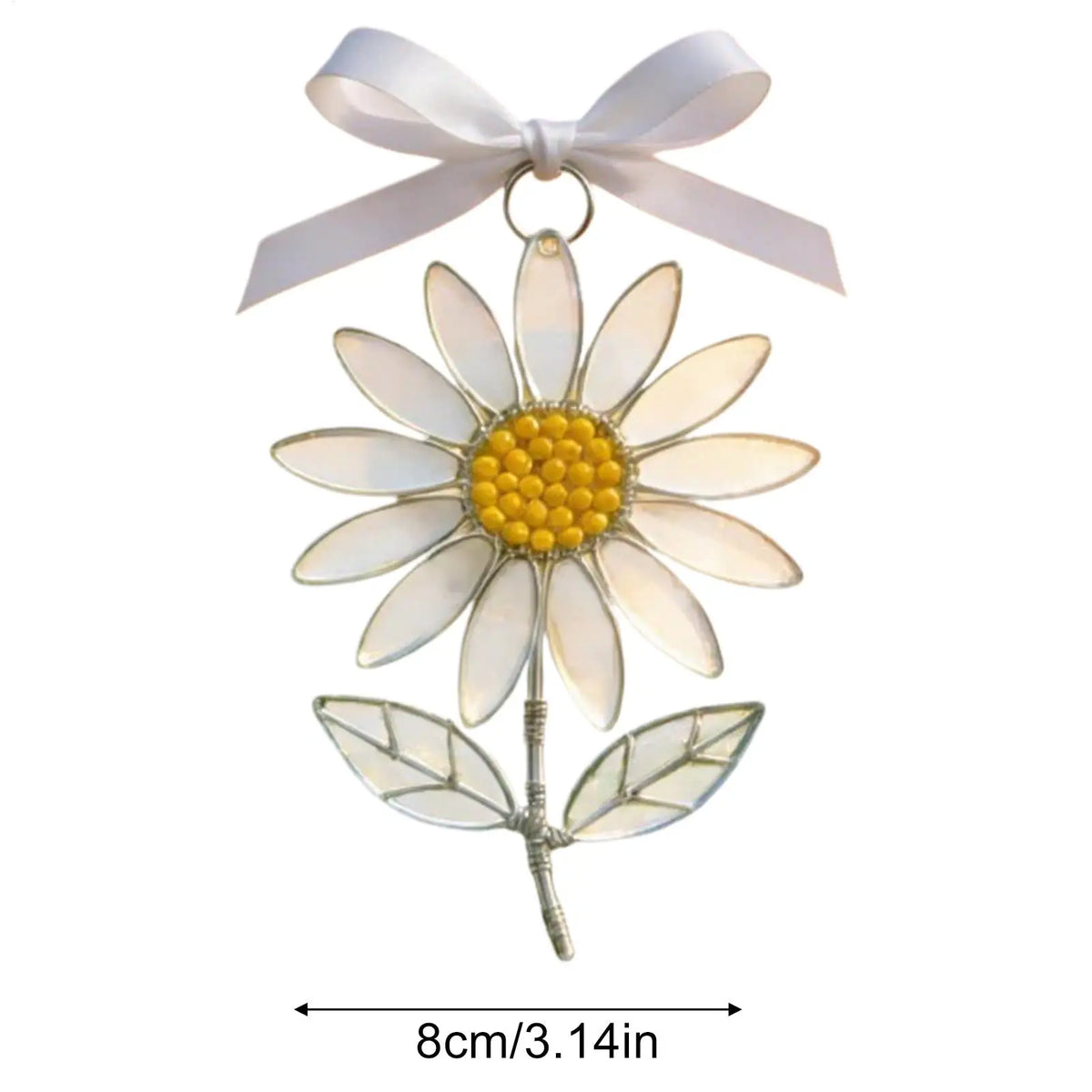 Flower Suncatcher Acrylic Metal Pendant Hanging Ornament Suncatcher Ornament Qme
