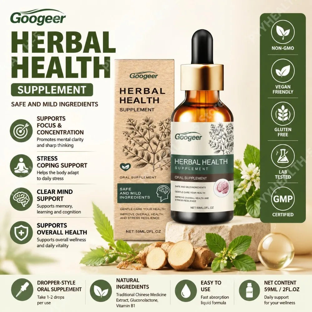 Googeer Herbal Supplement Drops – Vitamin B1 & Gluconolactone 59ml Herbal Supplement Drops Qst