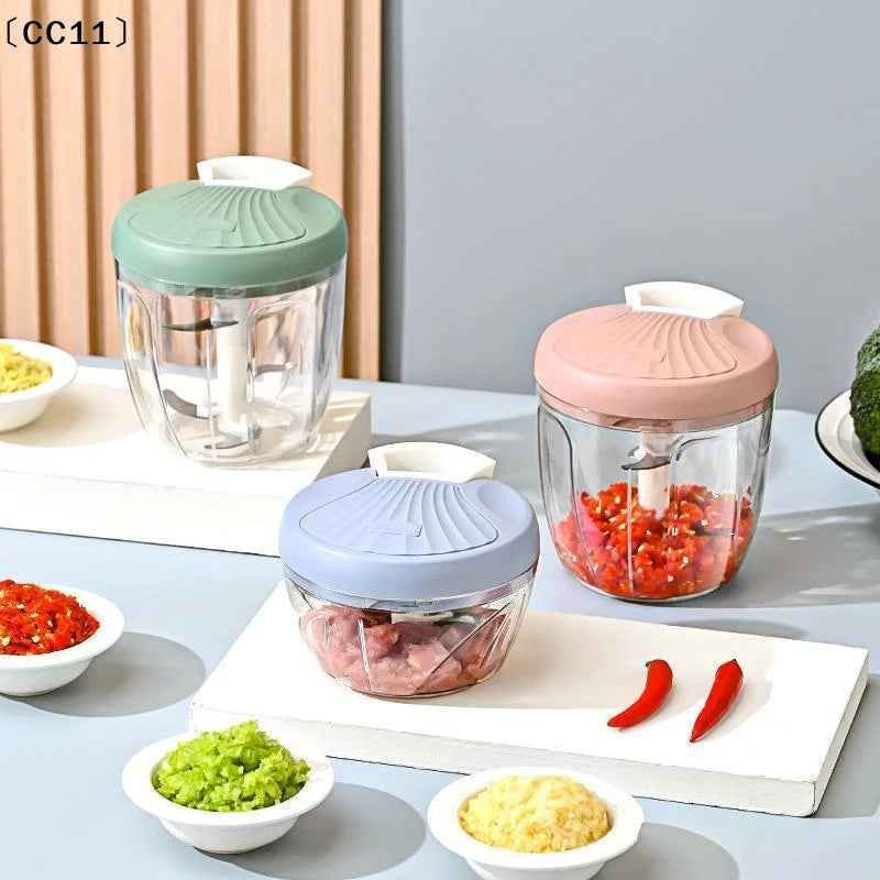 Manual Pull Food Chopper – Stainless Steel Garlic Mincer Manual Food Chopper Qme