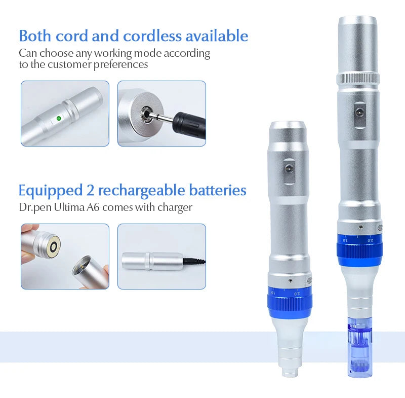 Dr. Pen Ultima A6 Wireless Microneedling Pen – 0.25mm Microneedling Pen Qst
