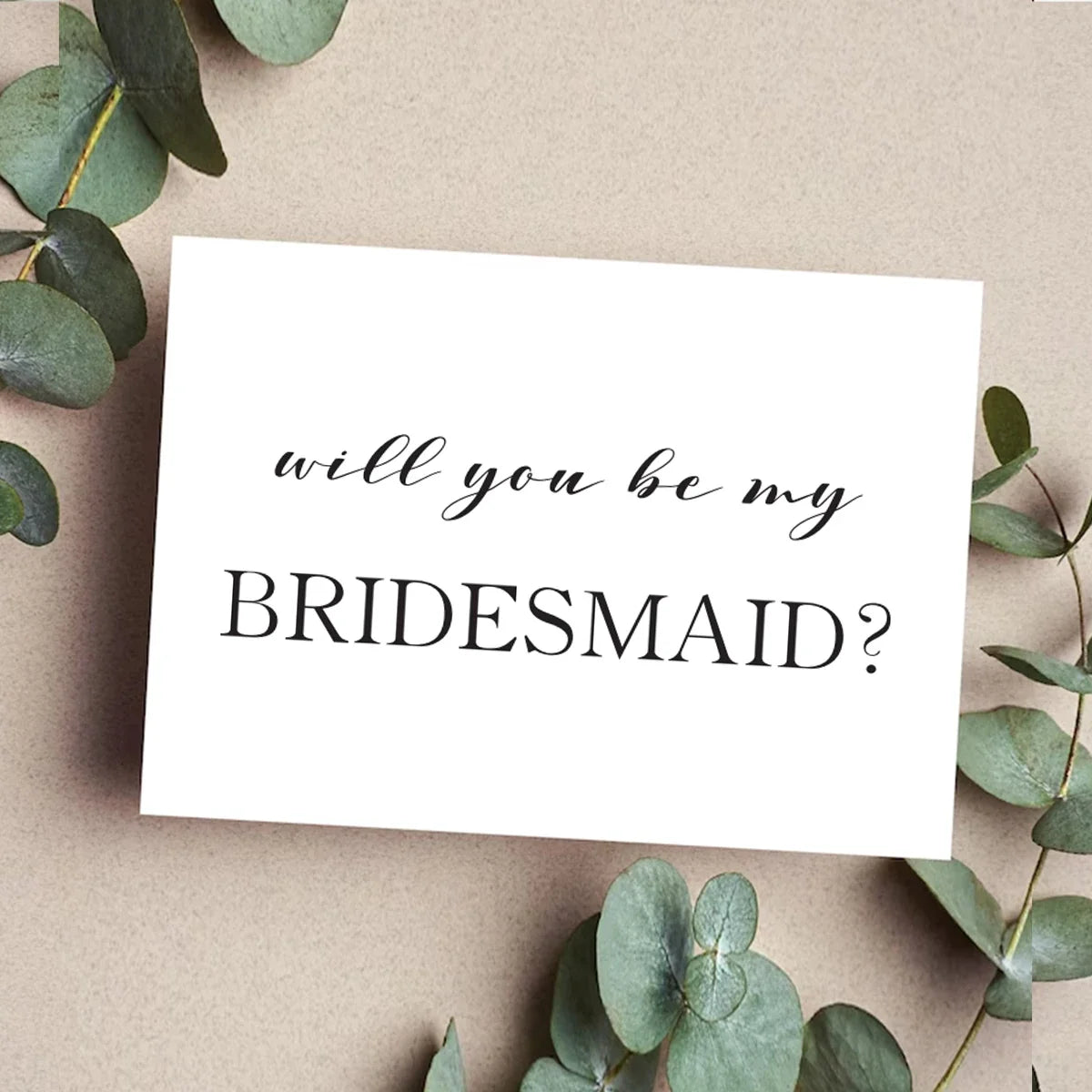 Will You Be My Bridesmaid Card with Envelope – Personalized Bridesmaid Proposal Card Qme