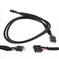9-Pin Dupont USB Front Panel Extension Cable 515mm USB Extension Cable Qme Black 515mm