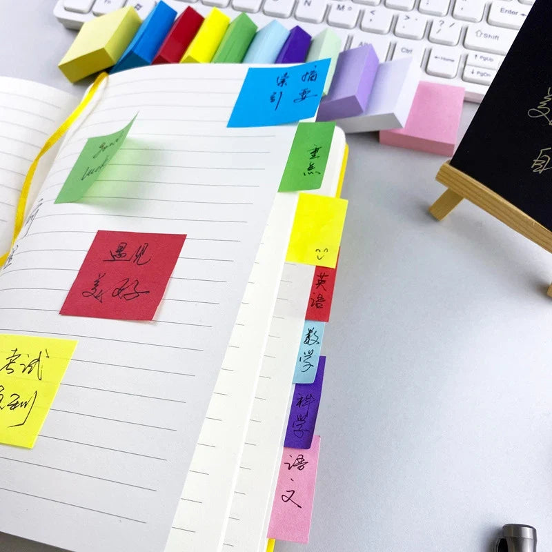 Fluorescent Sticky Notes – 11-Color Planner Note Pads Set Sticky Note Pads Qme