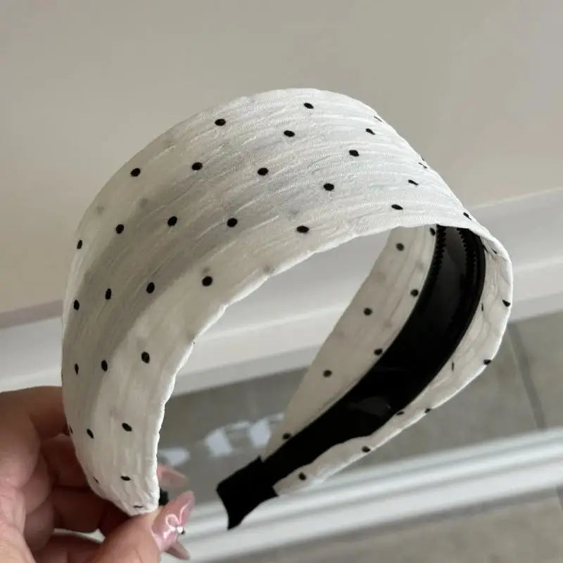 Polka Dot Padded Headband – Thick Sponge Hair Hoop, Multicolor Padded Headband Qst A9