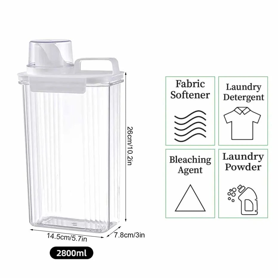 Airtight Laundry Detergent & Softener Dispenser | 3 Sizes Laundry Dispenser Qme 1pc 2800ml