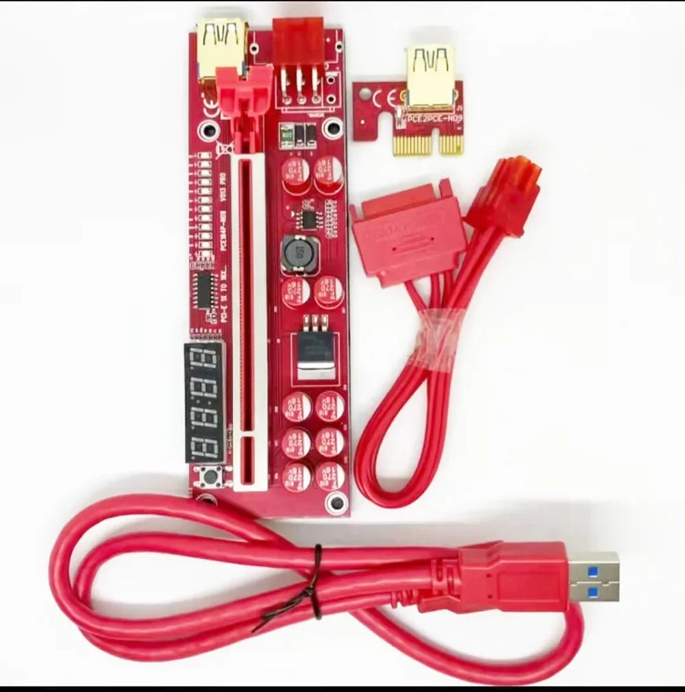 PCIe x1 to x16 GPU Extension Cable V013PRO | Digital Display PCIe Riser Cable Qme