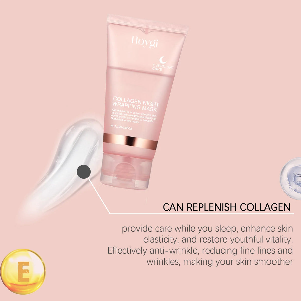 Hoygi 75g Collagen Peel Mask – Hydrating Pore-Cleansing Collagen Peel Mask Qst