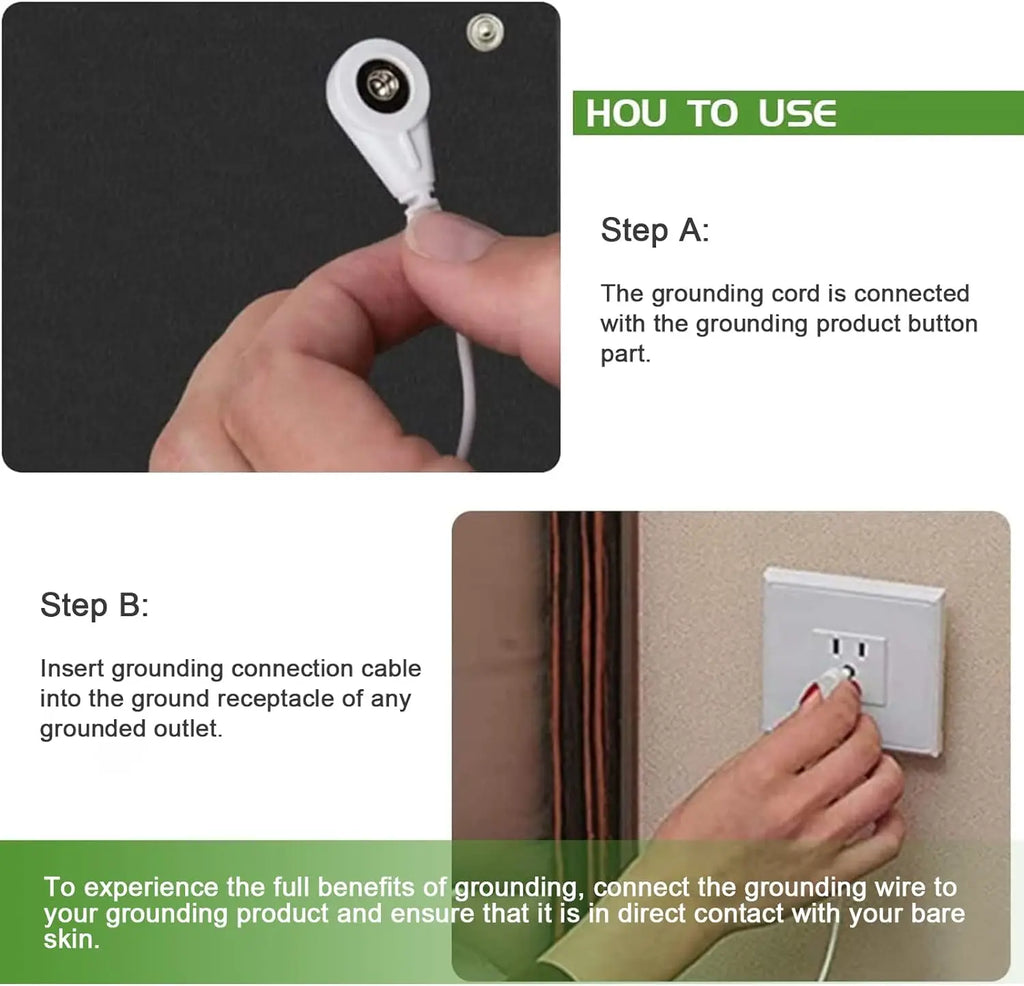 Universal Grounding Wire 16.4 Ft – Mat, Sheet & Pillowcase Grounding Wire Qst