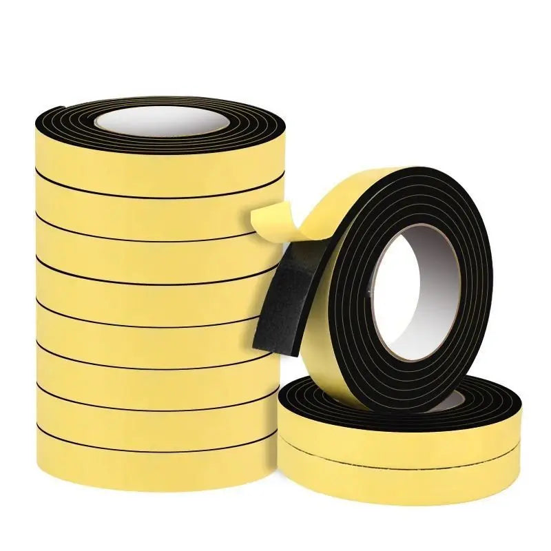 Thickened Rubber Foam Door & Window Sealing Tape | Weatherstrip Foam Weatherstrip Tape Qme