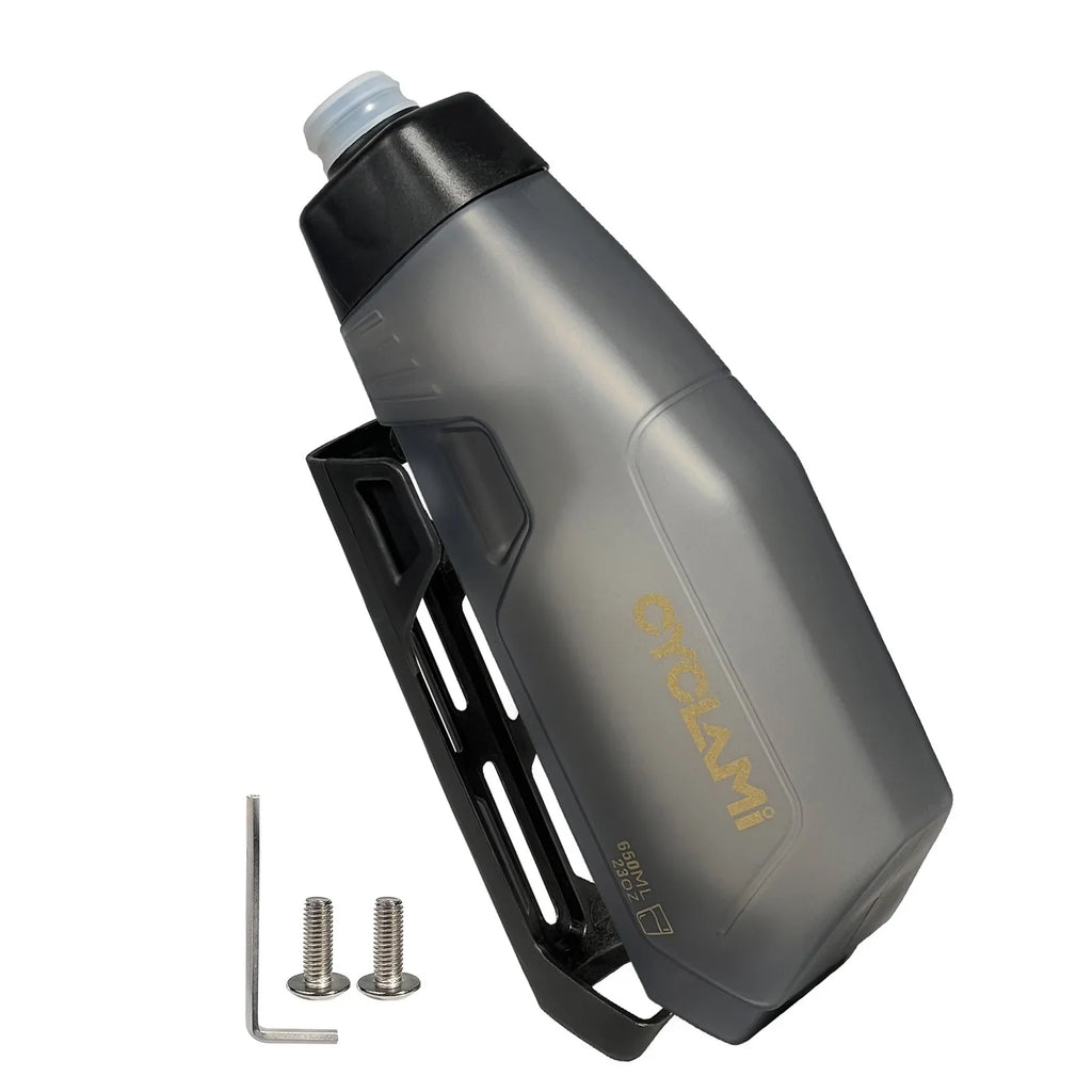 Aerodynamic Bike Water Bottle 650ml – Lightweight Road Cycling Cycling Water Bottle Qme Grey