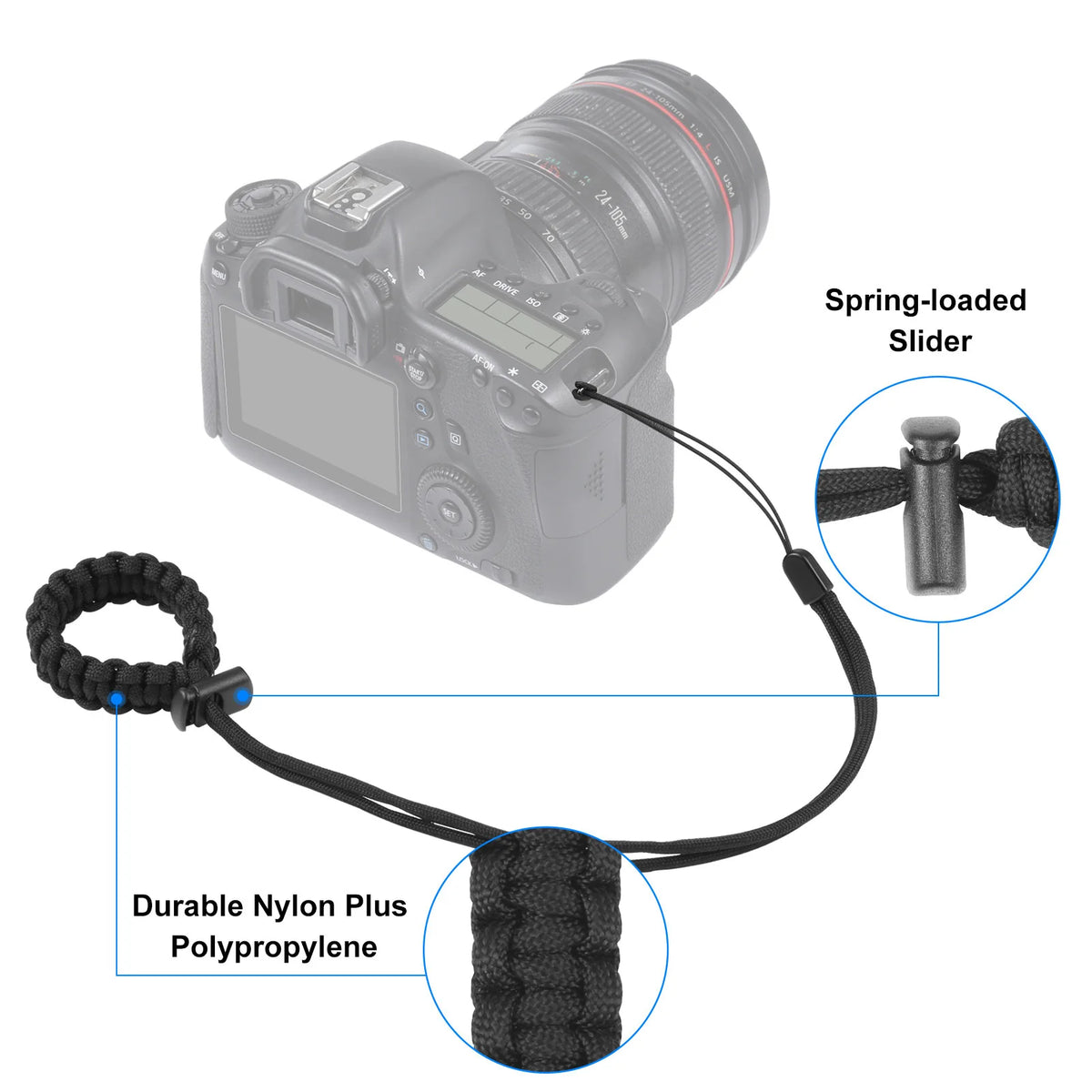 Diving Wrist Strap for Phone & Action Camera – Adjustable Camera Wrist Strap Qst