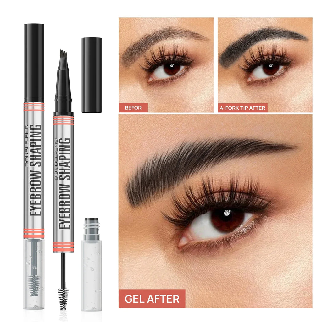 4-Pronged Eyebrow Pencil | Long-Lasting Smudge-Proof Brows Eyebrow Pencil Qme