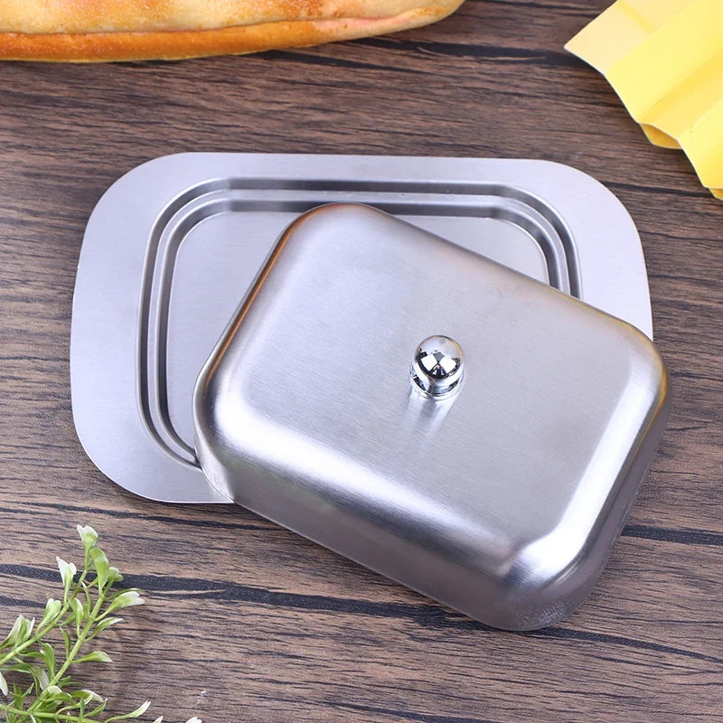 Stainless Steel Butter Dish with Lid | Retro French Style Butter Dish Qme Default Title