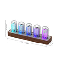 Glow Tube Digital Desk Clock – RGB Retro Alarm & WiFi Sync Retro Digital Clock Qst 1Pc