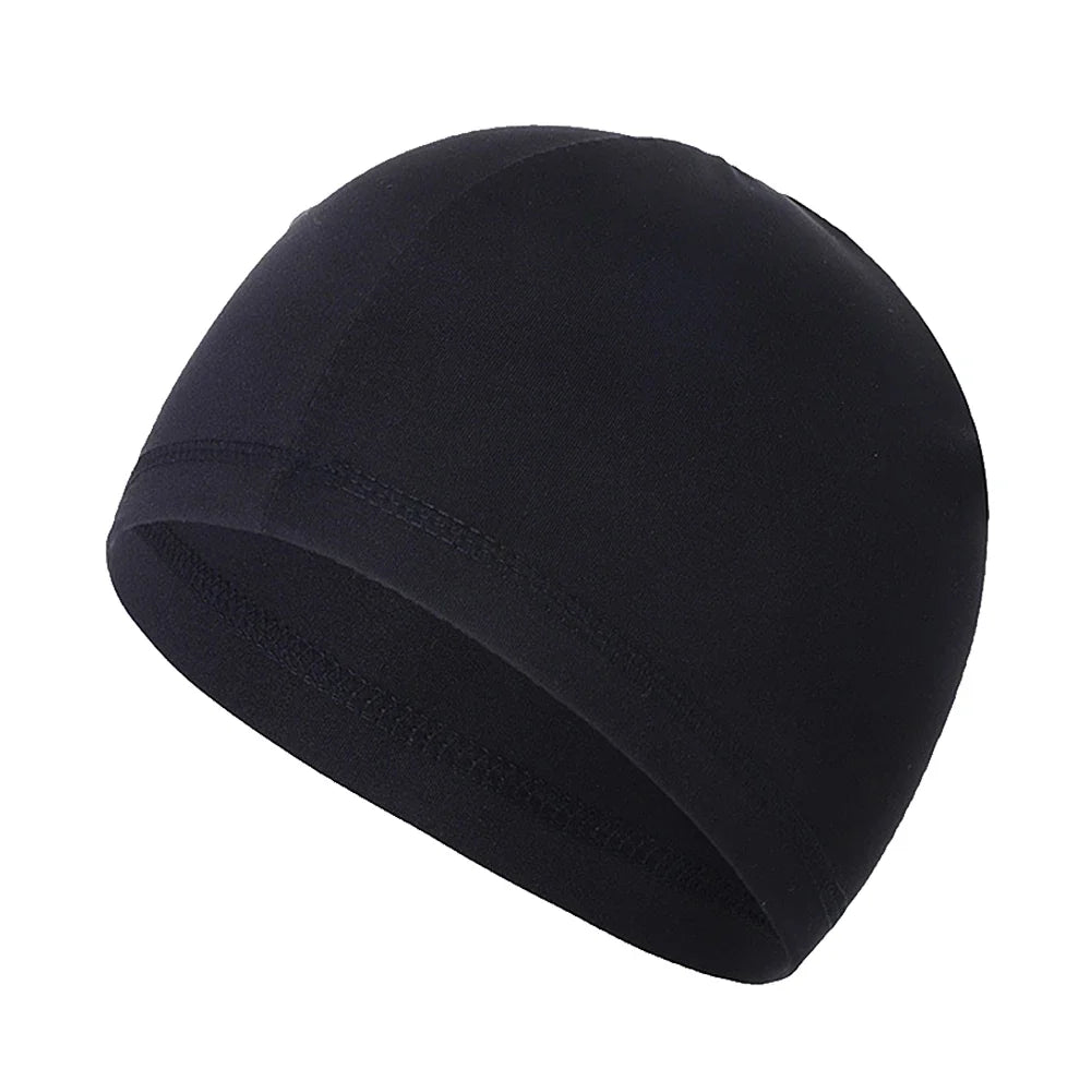 Cooling Skull Cap Helmet Liner Beanie – Breathable Quick Dry Helmet Liner Cap Qme black