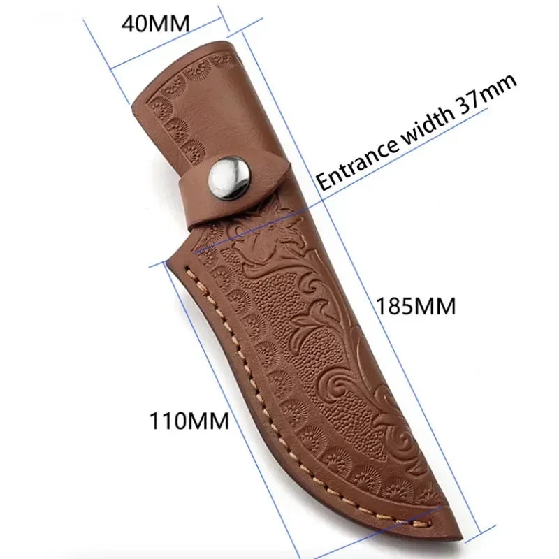 Swayboo Cowhide Leather Fixed Blade Knife Sheath | Outdoor Carry Leather Knife Sheath Qst