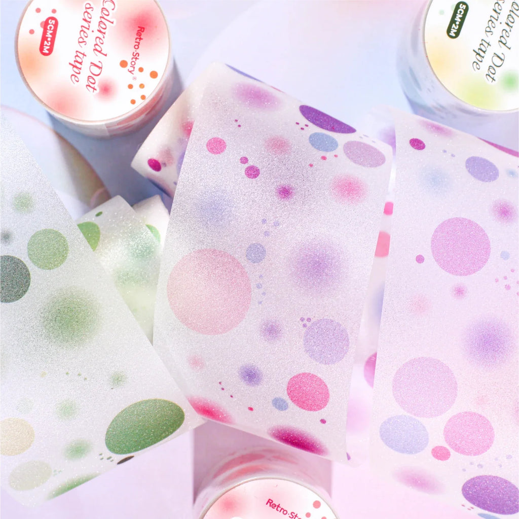 Decorative Dots Washi Tape 2m Roll | Craft & Planner Decorative Washi Tape Qme