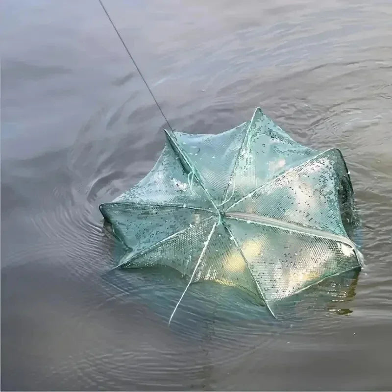 Folding Mesh Fishing Trap Net – Crayfish Crab Shrimp Catcher Fishing Trap Net Qme