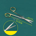 Gold Handle Blunt Nose Scissors – Titanium Steel Grooming Grooming Scissors Qme indigo