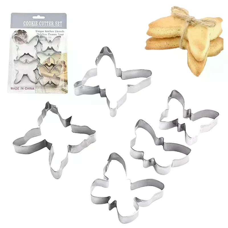 Butterfly Cookie Cutter Set – Stainless Steel Biscuit Mold Cookie Cutter Set Qme