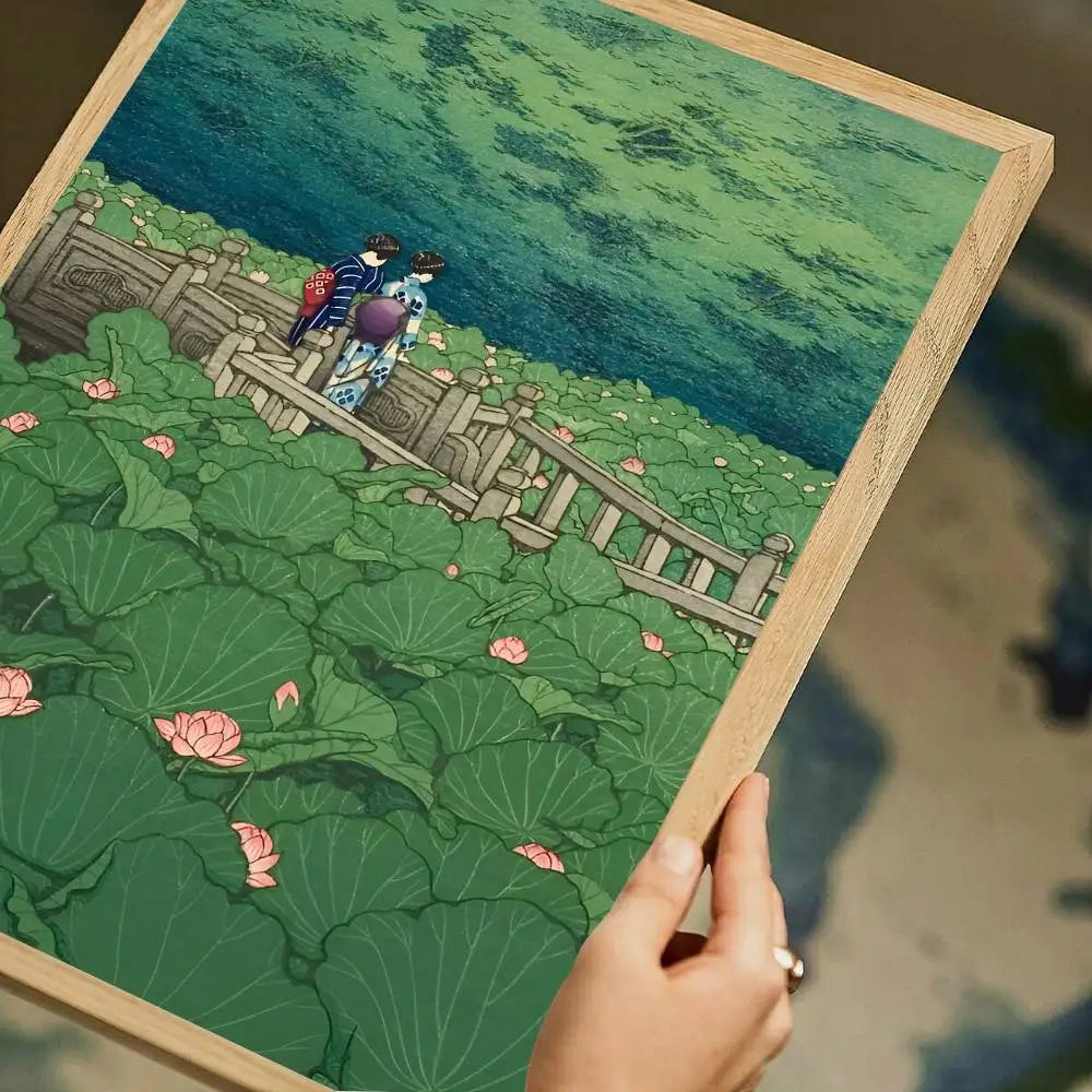 Kawase Hasui Canvas Wall Art Poster – Waterproof Home Decor Canvas Wall Art Qst