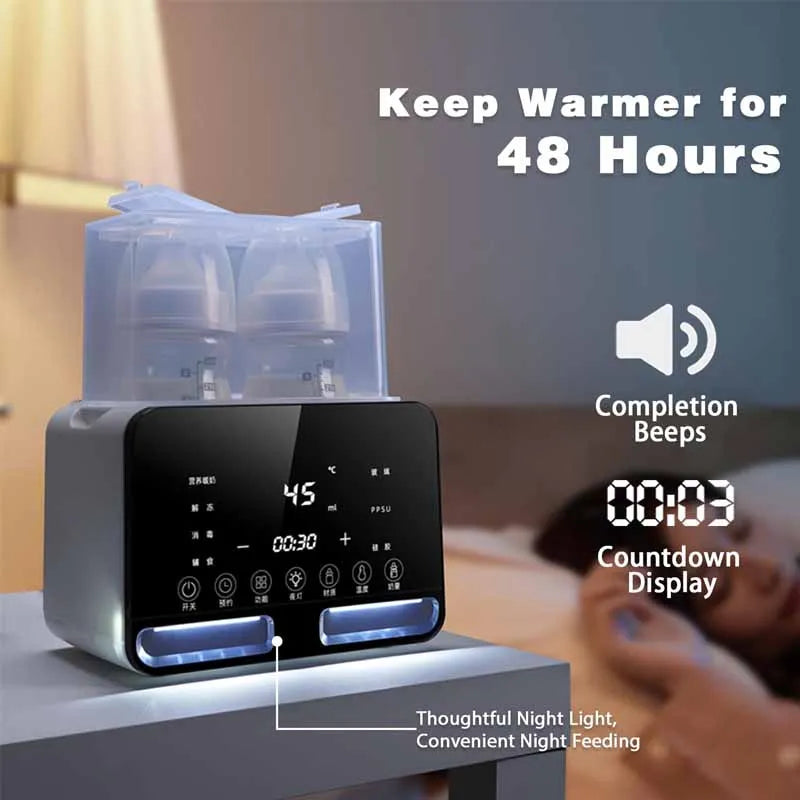 Baby Bottle Warmer & Sterilizer – Fast Heating with Timer Bottle Warmer Sterilizer Qst